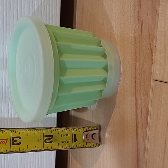 6 green vintage Tupperware Jello jell-ette pudding cups - Picture 2 of 3